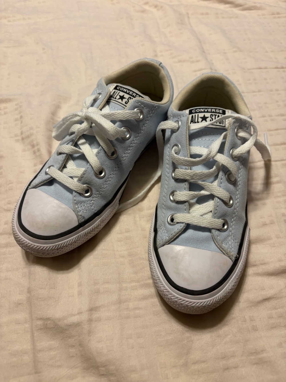 Converse Kids Light Blue Low Top Canvas Sneakers